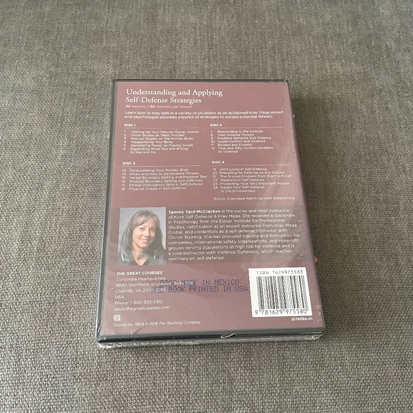 Great Courses‎ Self-Defense Strategies Yard-McCracken DVD + Book New SEALED - Picture 3 of 3